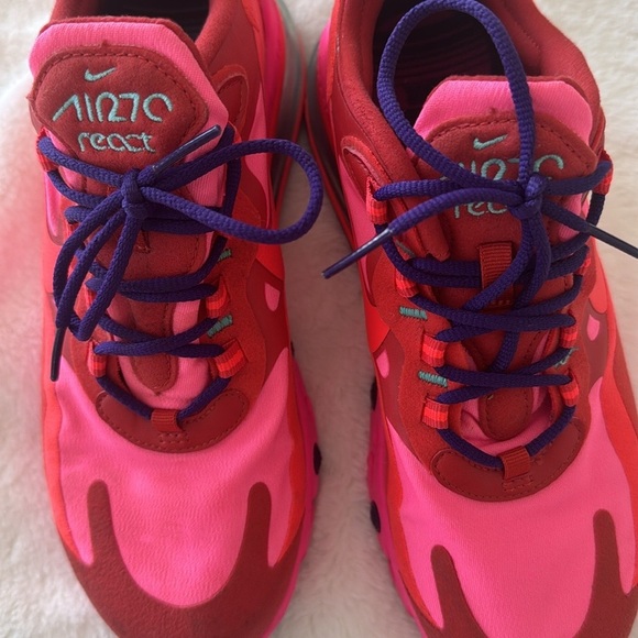 Nike Air Max 270 Sneaker in Mystic Red, Burnt Crimson, Pink Blast, Habanero 7.5 - Picture 8 of 15